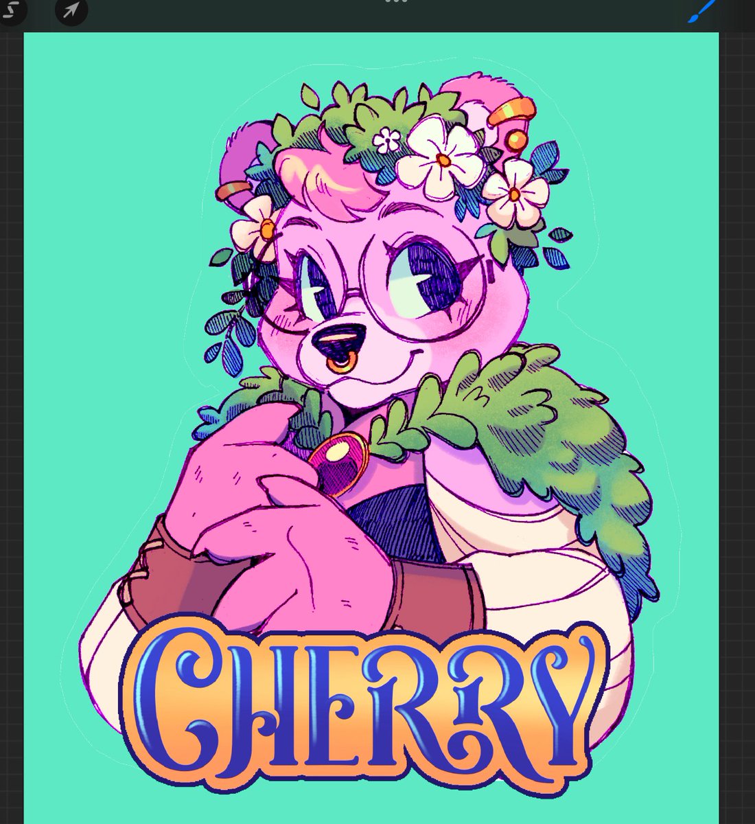 UrsaNebulosa's tweet image. Forgot to share my last badge I made for past #Confuror 
Lineart made on traditional💖