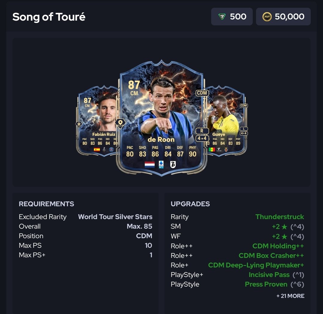 UPC_Academy's tweet image. EVOLUTION:
🧬 Song of Touré (50ks / 500FP)
🧬 Elite Control
🧬 Ball Movement
🧬 Target Practice

#EAFC26 #EAFC #FIFA26 #FC26

👉🏻 @Adrian28CA