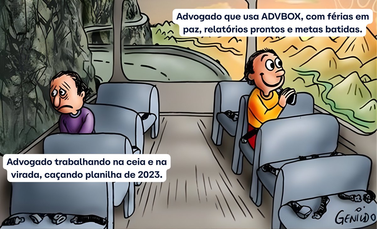 softwareadvbox's tweet image. Recesso Forense chegando… você já escolheu em qual lado do ônibus vai estar? 🚌

Escolha seu assento. Volte de férias com tudo funcionando com #ADVBOX
