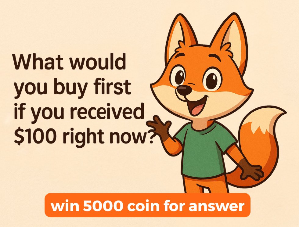 If you got $100 right now, what would be your first buy? 💸👀

Share your answer in the comments — one lucky reply will win 5,000 coins, and a repost adds you to the mix too!💛