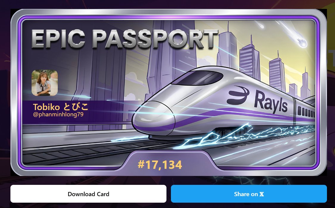 phanminhlong79's tweet photo. The Rayls manifesto just went live. 
The early passports are disappearing fast! 

Get yours before the train leaves the station.

 https://t.co/Kd0Q1ypFnI https://t.co/48PXubOoIv