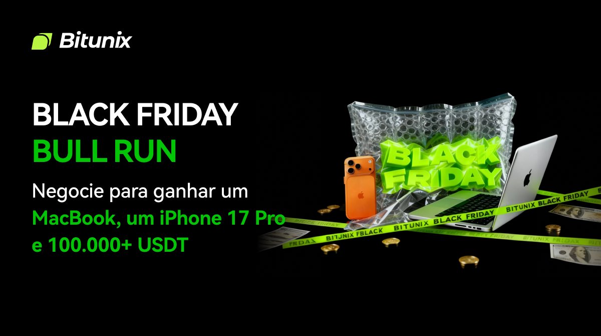 BitunixPT's tweet image. A #BlackFriday chegou na #Bitunix

Negocie para ganhar 100.000 $USDT, um #MacBook e um #iPhone17 Pro 🎁

Quanto mais volume mais chances e a partilha desse post dá direito a mais recompensas exclusivas do #giveaway 💰

Até dia 4 de Dezembro📅

Entre já👉 bitunix.com/p/BlackFriday2…