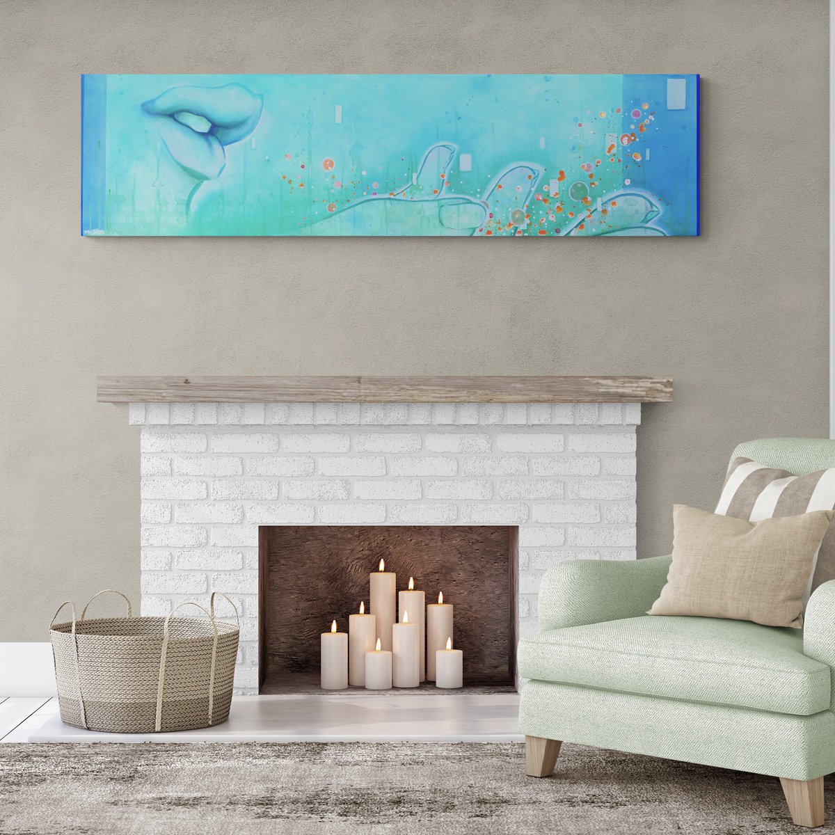 Monique_paints's tweet photo. Original art at home makes all the difference. https://t.co/c71xm1tAYN