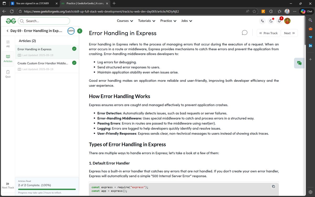 safee__7's tweet image. 📅 Day 69/100 – Full Stack Web Development

Course Link: geeksforgeeks.org/batch/skill-up…

#skillupwithgfg #nationskillup #FullStackDevelopment #geeksforgeeks