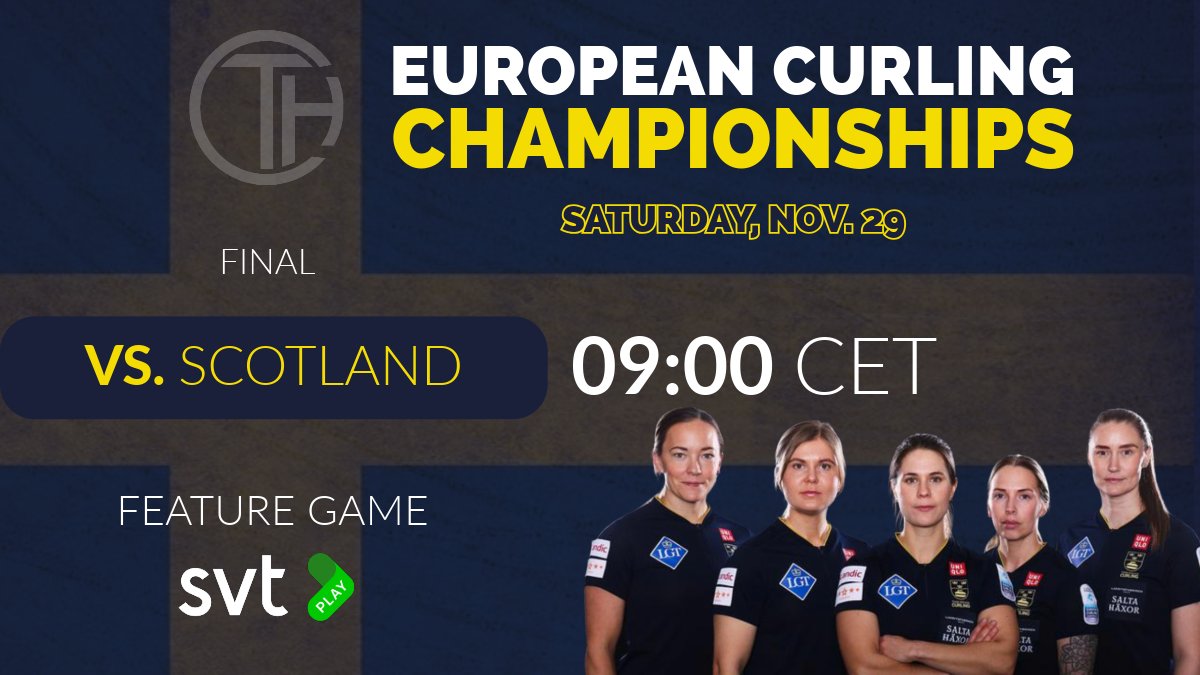 EUROPEAN CHAMPIONSHIPS FINAL ⬇️

We’re so excited to go for gold! 🥇

🗓️: Saturday, Nov. 29
⏰: 09:00
🆚: Scotland 🏴󠁧󠁢󠁳󠁣󠁴󠁿 
📺: SVT Play

LET’S GET IT 👊🏻

#TeamHasselborg #ECC 🇸🇪