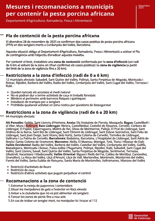 Recomanacions #pestaporcina  ‼️👇👇