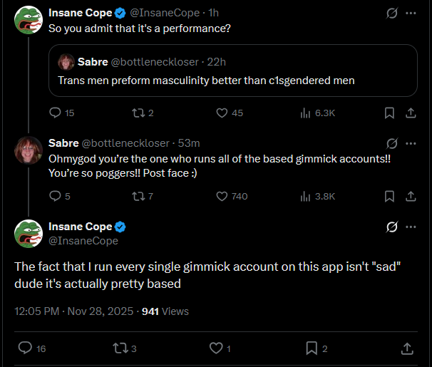 The ratio reinforcing the cope