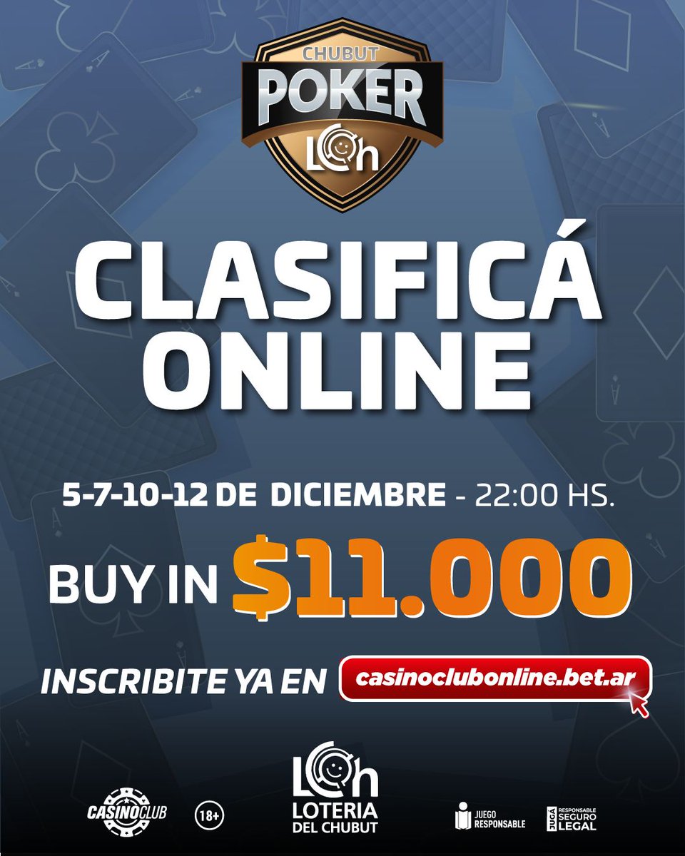 #Chubut | 📌 Casino Club y Lotería lanzaron el Torneo de Póker "Copa Lotería de Chubut"

📍 Con un pozo garantizado de $5.000.000, la propuesta se posiciona como uno de los eventos más atractivos del cierre del año para jugadores de toda la provincia.

👉 Las instanacias