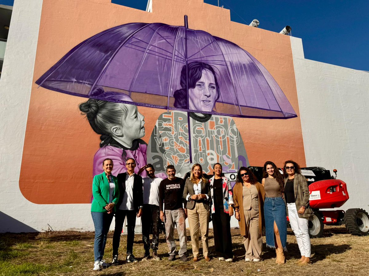 CabLaPalma's tweet photo. 💜Visibilizamos la violencia machista y su afección a la infancia con un mural de Sabotaje al Montaje en La Ciudad en el Museo Foro de Arte Contemporáneo (CEMFAC) de Los Llanos de Aridane 

https://t.co/YOb7lPsZGY https://t.co/GnvvfUuiNG