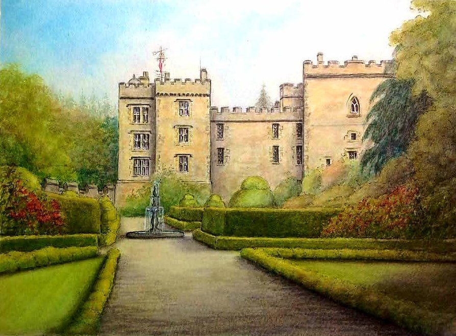 💕 One from the past !!! . . . my watercolour painting of Chillingham Castle in Northumberland . . . painted on site . . .  a lovely day on a painting holiday . . . ( Facebook tells me it was 11 years ago !!! ) 💕
#watercolour #Northumberland #castle #paintingholiday