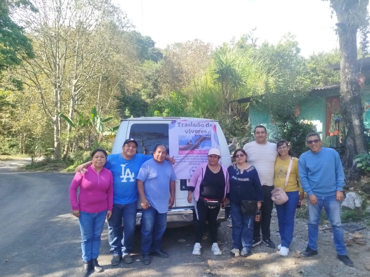 STINCA10's tweet photo. El STINCA se solidarizó con la gente afectada por las lluvias intensas en la sierra de Puebla. https://t.co/cH689RZYl6