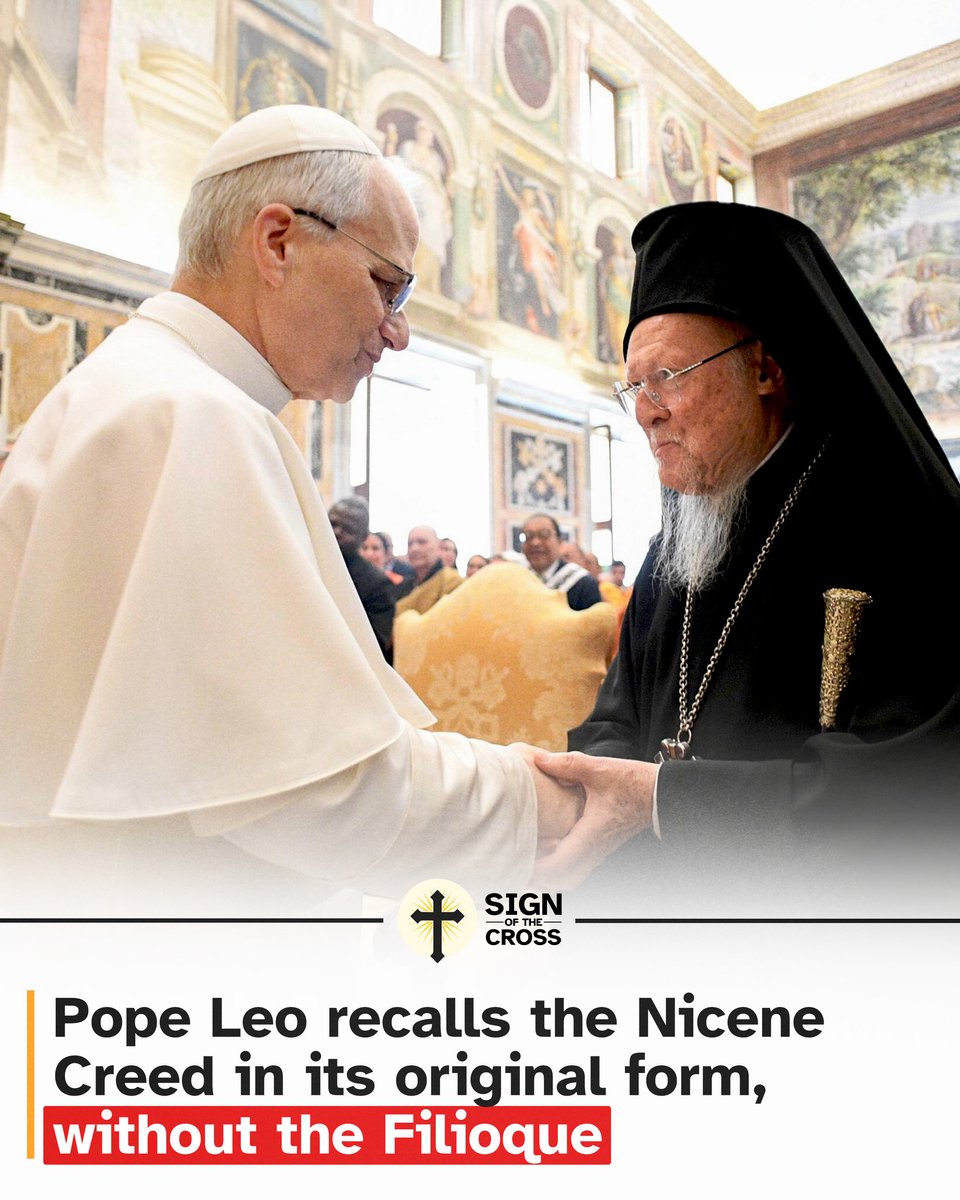 Pope Leo XIV recites the creed at #Nicaea (Iznik) without the #filioque on 28th November 2025