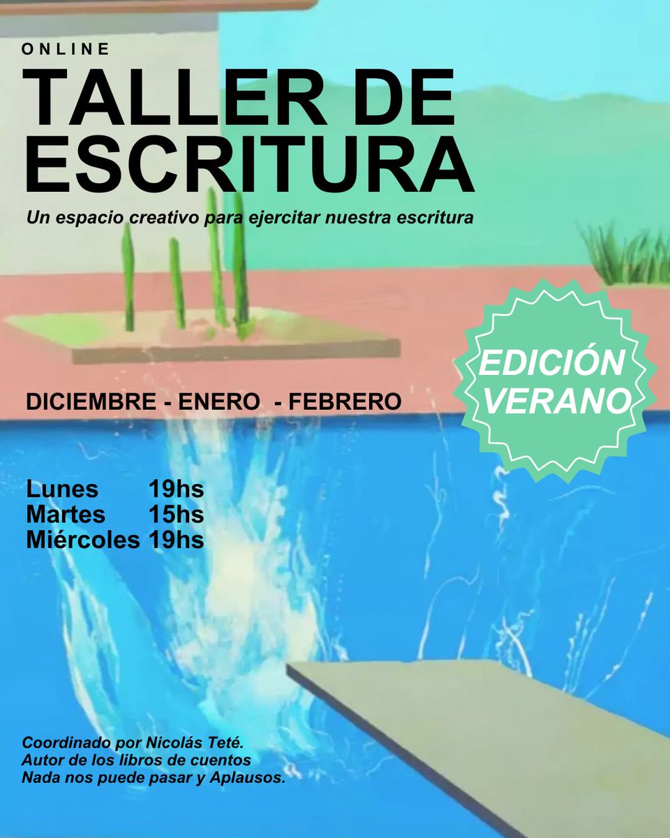 Hay lugar para sumarse a mi taller de escritura. Info e inscripción en este link o por dm. forms.gle/Y11cXoPUJaiank…