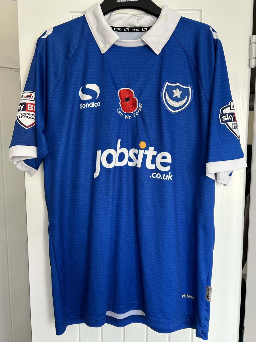 pompeyrick's tweet photo. Portsmouth Match worn/prepared shirt 2014-15. Ryan Taylor. https://t.co/sp28tIwGYO