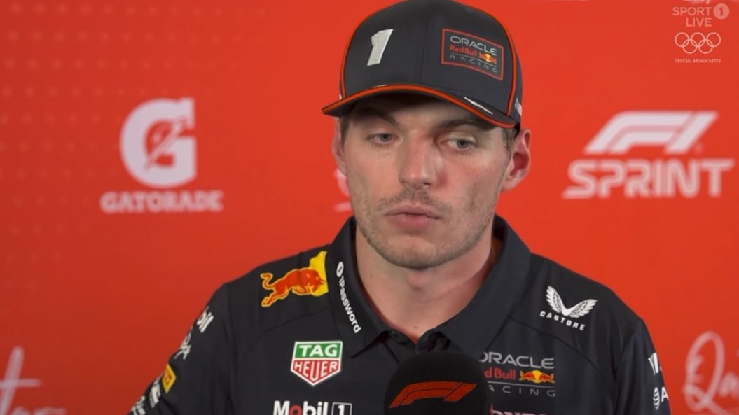 SCUDERIAFEMBOY's tweet image. max: “with this balance tomorrow in the sprint atleast it won’t be a lot of fun. it’ll be more about trying to survive, i guess.”