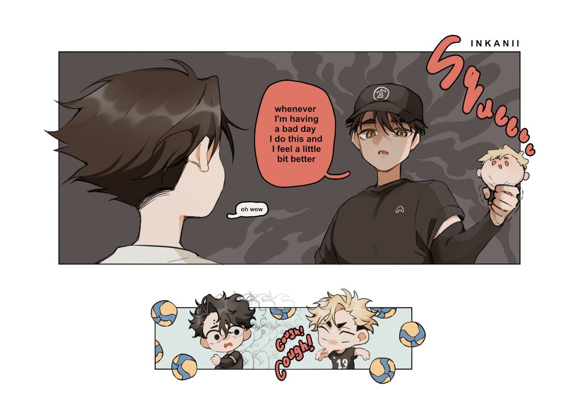 inkanii's tweet image. emotional support atsumu plush