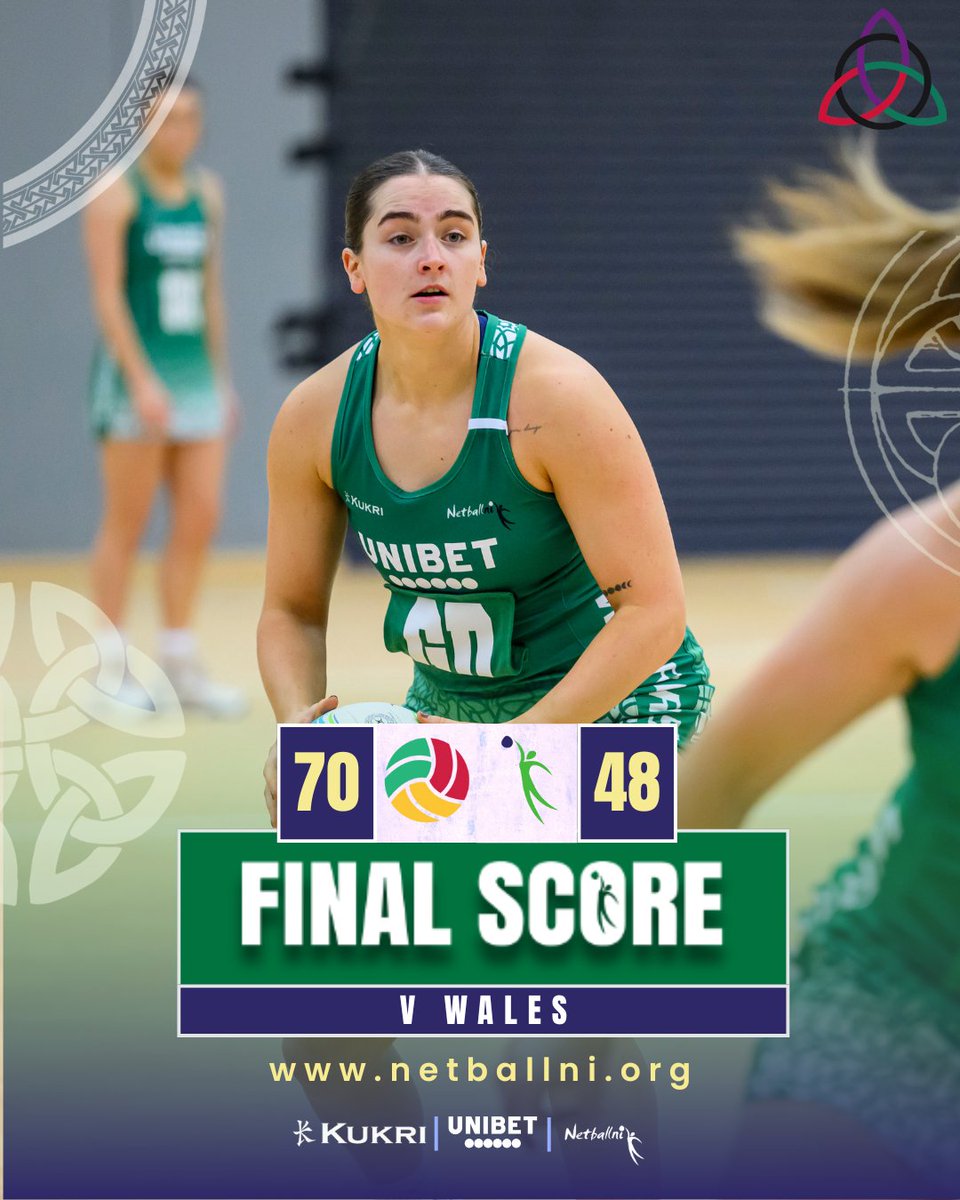 netballni's tweet photo. 💚 Full Time 🏐
A tough contest in Glasgow with our Warriors fighting right to the end.

Wales 70 v 48 Northern Ireland

Plenty to take forward as the squad continue their Celtic Cup campaign. 💚✨

📸 Photo credit: Craig Watson
@Unibet

#CelticCup2025 #NIWarriors #KukriPride https://t.co/uz8ADU1jqz