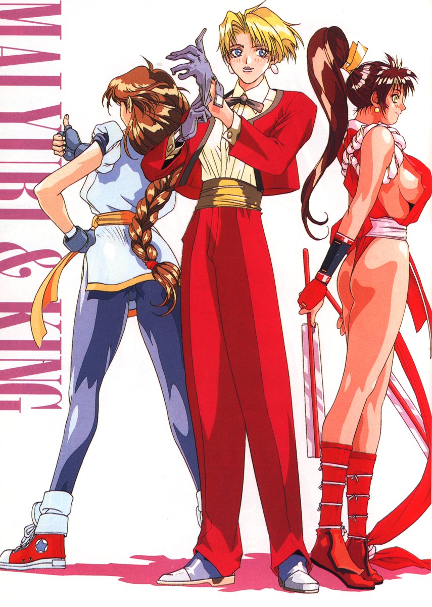 ItsFantasticAC's tweet image. Women Fighters Team illustration for the Neo Geo Gals Comic Anthlogy, by Tsukasa Kotobuki.