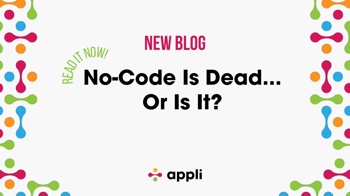 Appli_IO's tweet image. Recently, the rise of other forms of coding has put in doubt the future of no-code. Many have gone as far as to claim it&apos;s dead 😯

But, is it? We&apos;ve delved into claims and arrived at a conclusion in our latest blog 👇

#nocode #lowcode #DevLife #vibecoding