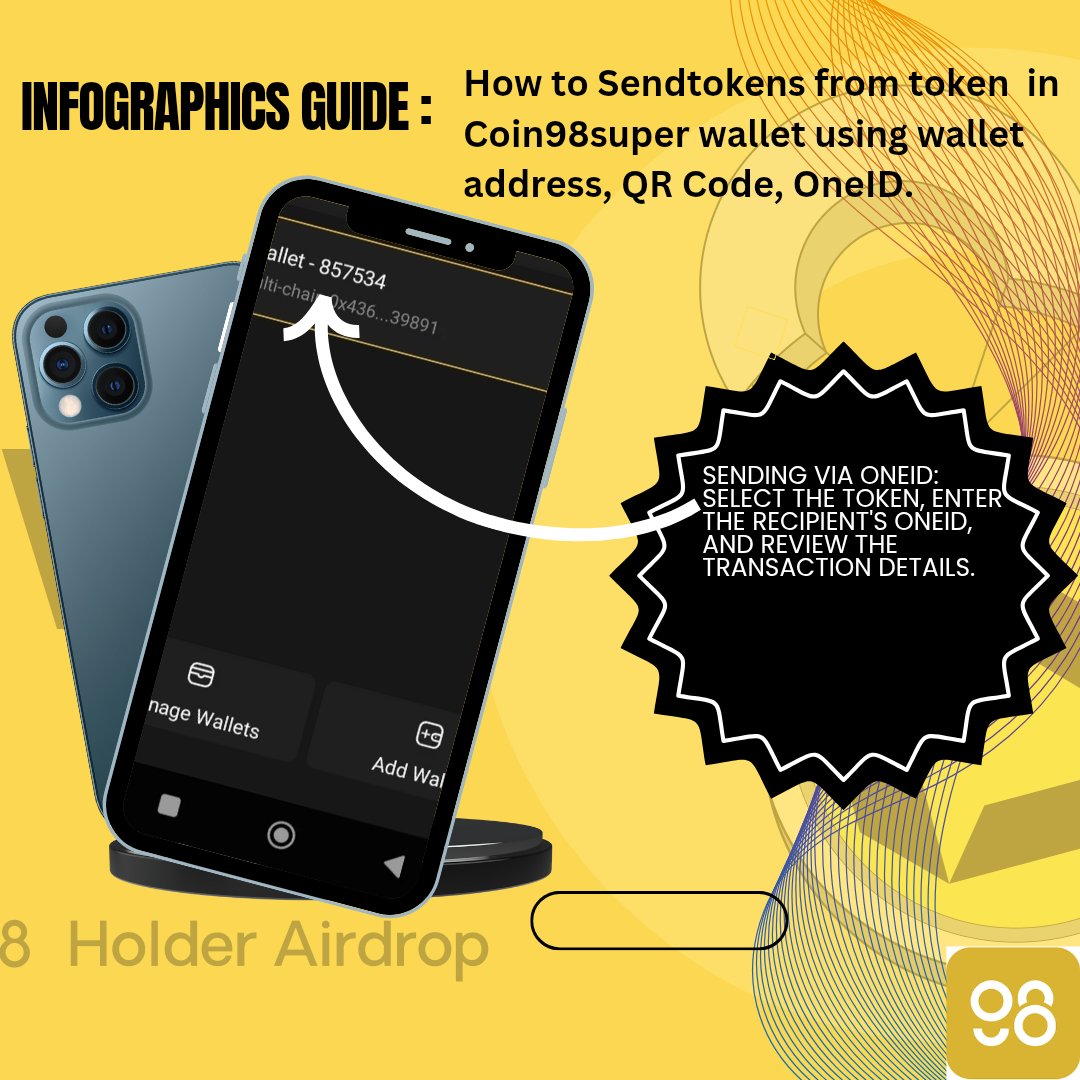 manpaul22's tweet photo. Sending via OneID:
Select the token, enter the recipient's OneID or email, and review the transaction details. Proceed to send! #OneID @coin98_wallet https://t.co/B8EYRyh2OL
