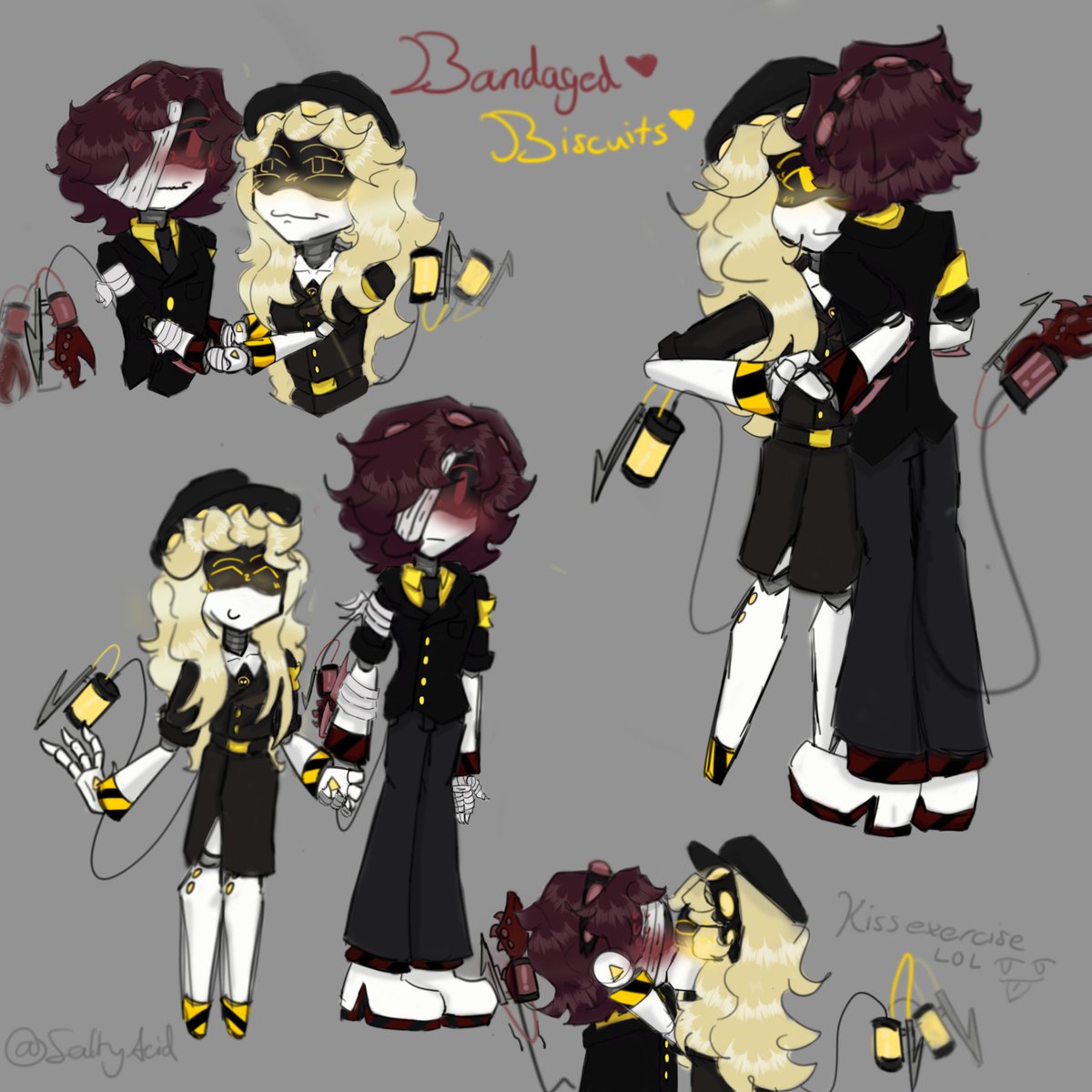 SaltyAc1d's tweet photo. Ew yumeship eugh.... I love fem N..... 
Ship name : #BandagedBiscuits
#murdedrones #murdedronesfanart #yumeship #mdtwt #yume #FemN #SerialDesginationN https://t.co/NuYeEd9AeE