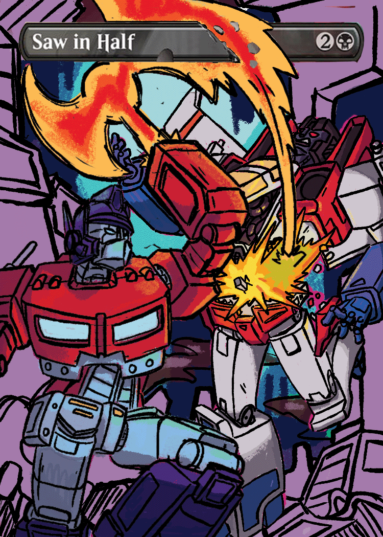 Been having a fun time trying to work on alters for #MagicTheGathering cards. Here's a rough digital pass of what I want to do before I put it to actual card.