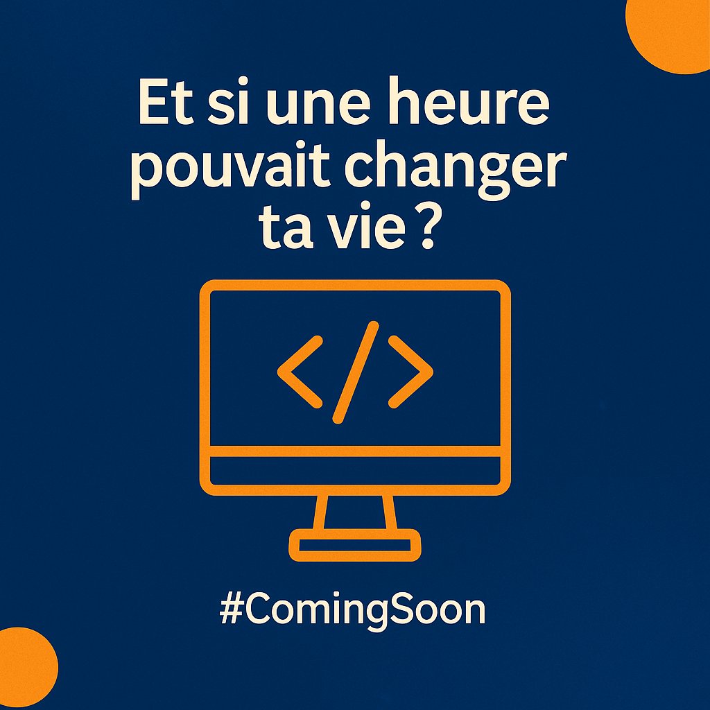 Tic4Ed's tweet image. 👉 Et si une heure pouvait changer ta vie ? 💡
Reste connecté… quelque chose arrive à San Pedro !
#ComingSoon #HourOfCode #TIC4ED #SanPedro