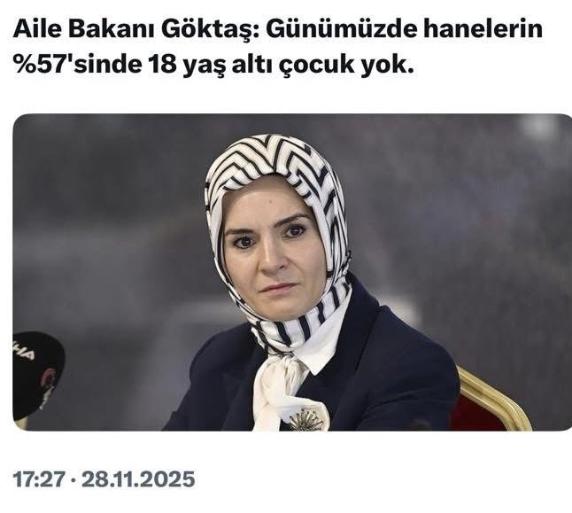 Sebebi belli sayın bakan .23 yıldır ülkeyi yöneten akp, yoksulu daha yoksul yaptı .Çocuk sahibi olmuyor;
*Çünkü İş yok
*Çünkü Ev kirasını ödeyemiyor 
*Çünkü Kreş pahalı 
*Çünkü Eğitim-Sağlık paralı 
*Çünkü süt-yumurta-et alamıyor ….