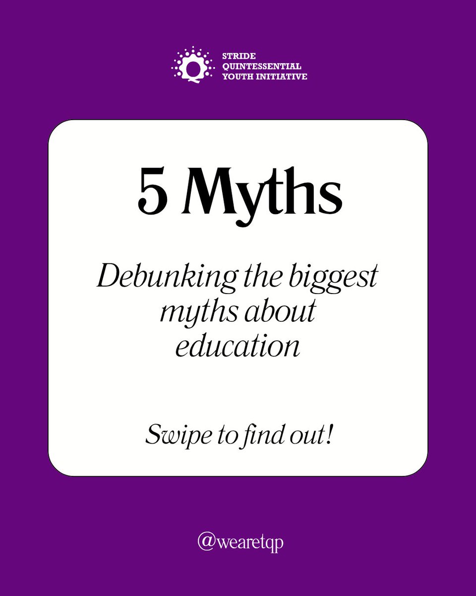 wearetqp's tweet image. What&apos;s the craziest myth you&apos;ve heard about education?

Let&apos;s hear it in the comment section 

let&apos;s go!!

#Threads
#mythsandtruths  #educations #truths