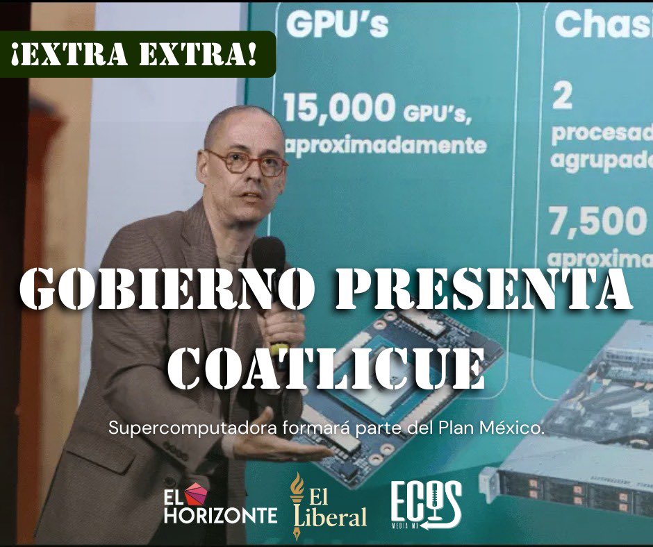 El Gobierno de México anunció la construcción de Coatlicue, la que será la supercomputadora pública más poderosa de América Latina, un proyecto de dos años que busca dotar al país de capacidad propia de procesamiento masivo de datos para investigación científica.