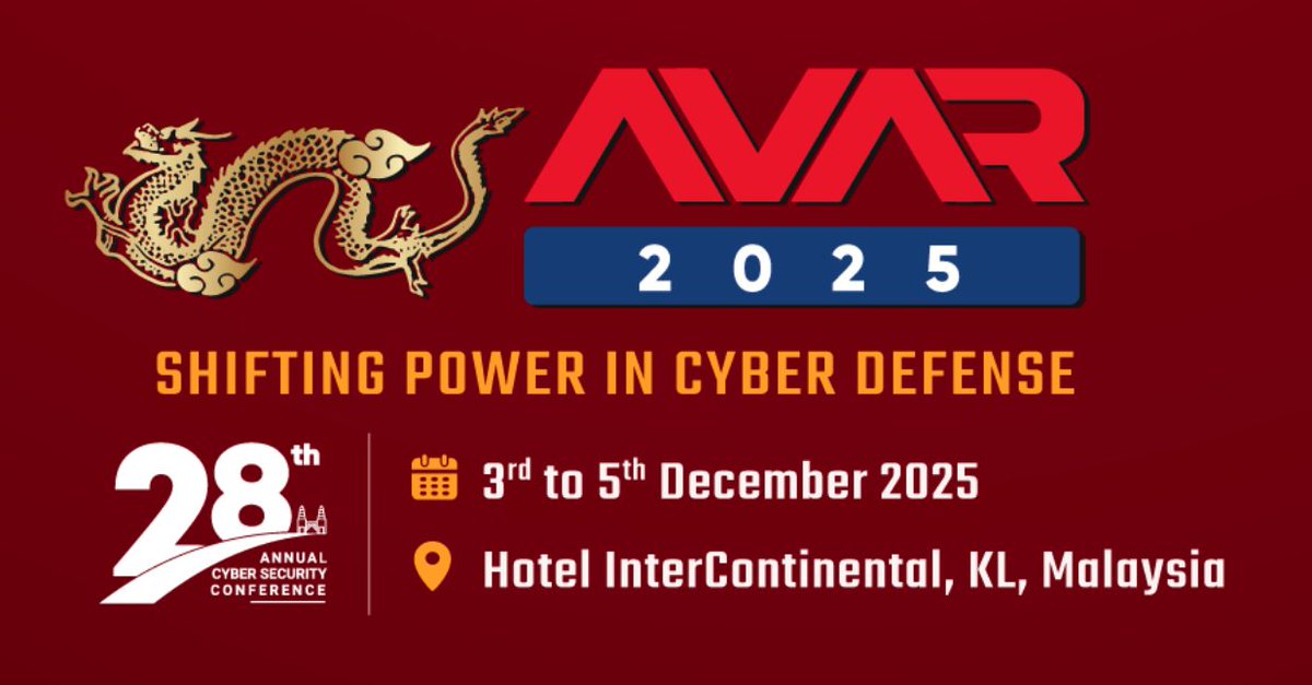90% of your network traffic is encrypted. Your firewall is blind. And AI agents are using that blindness to hide in plain sight.

At #AVAR2025, we’re showing why DPI is dead—and what replaces it.

🗓️ Thurs, Dec 4 ⏰ 14:40 – 15:20 Register at: f.mtr.cool/kxqrmkskno