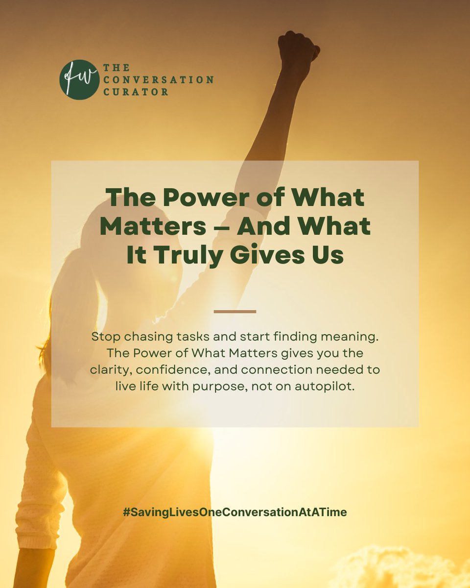 fayewatermancc's tweet image. Stop chasing tasks and ask yourself why: focusing on what truly matters brings clarity, confidence, and purpose. Live with intention, not autopilot, by honoring your top priorities today!

#ThePowerofWhy #LiveWithIntention #ClarityConfidenceConnection