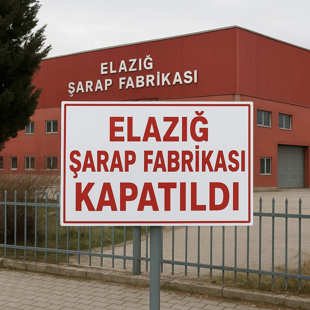 “Elazığ Şarap Fabrikası kapatıldı.”

Yıllardır Öküzgözü’nü, Boğazkere’yi, bu toprağın bereketini omuzlayan biz üreticiler için bu cümle sadece bir haber değil… Bir geçmişin kapanışı, bir geleceğin belirsizliğe itilmesi.

Bu fabrika, Elazığ’ın Cumhuriyet döneminden bugüne uzanan