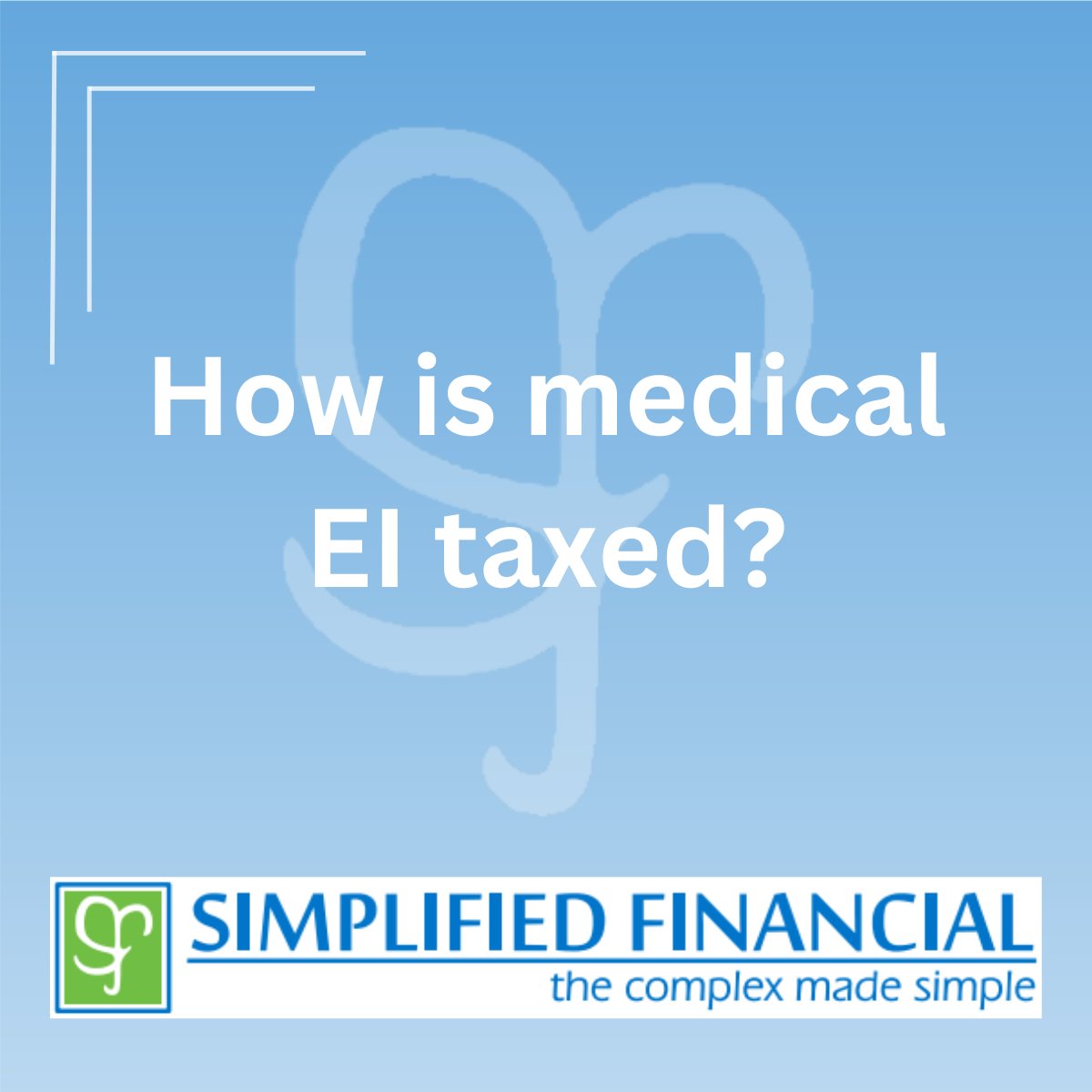 SimplifiedFin's tweet image. Ever wondered how medical #EI is taxed? This depends on how much you received within the tax year. Give us a call to review!

We are here to help!
linktr.ee/simplifiedfina…