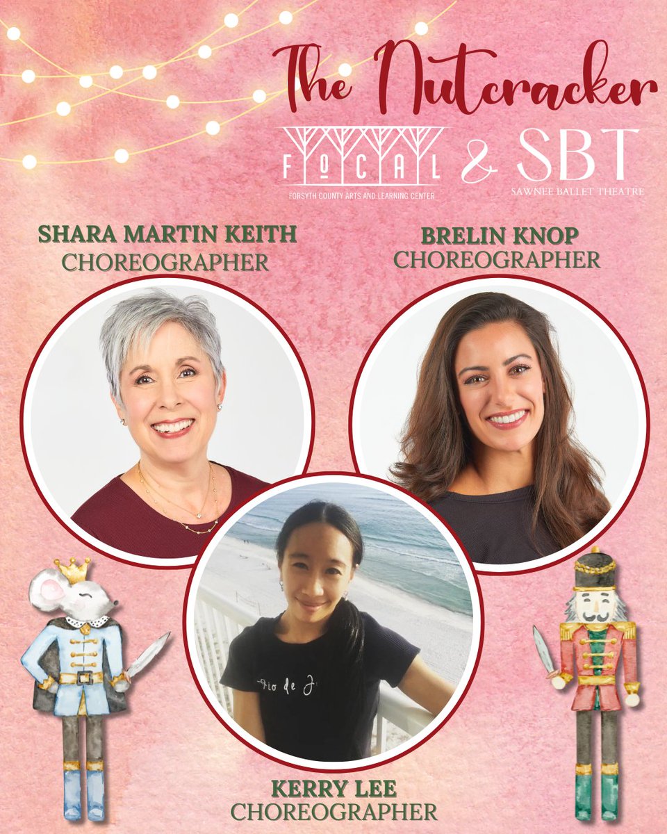 FoCALCenter's tweet image. Snowflakes, Sugar Plums, and stage magic! 🎄❄️Meet the amazing creative team of Sawnee Ballet Theatre’s The Nutcracker, coming to the FoCAL Center December 6–14.🩰🐭

🎟️Tickets on sale now ow.ly/Vsbt50Xq4wZ
#nutcracker #nutcracker2025 #SawneeBalletTheatre #FoCALCenter