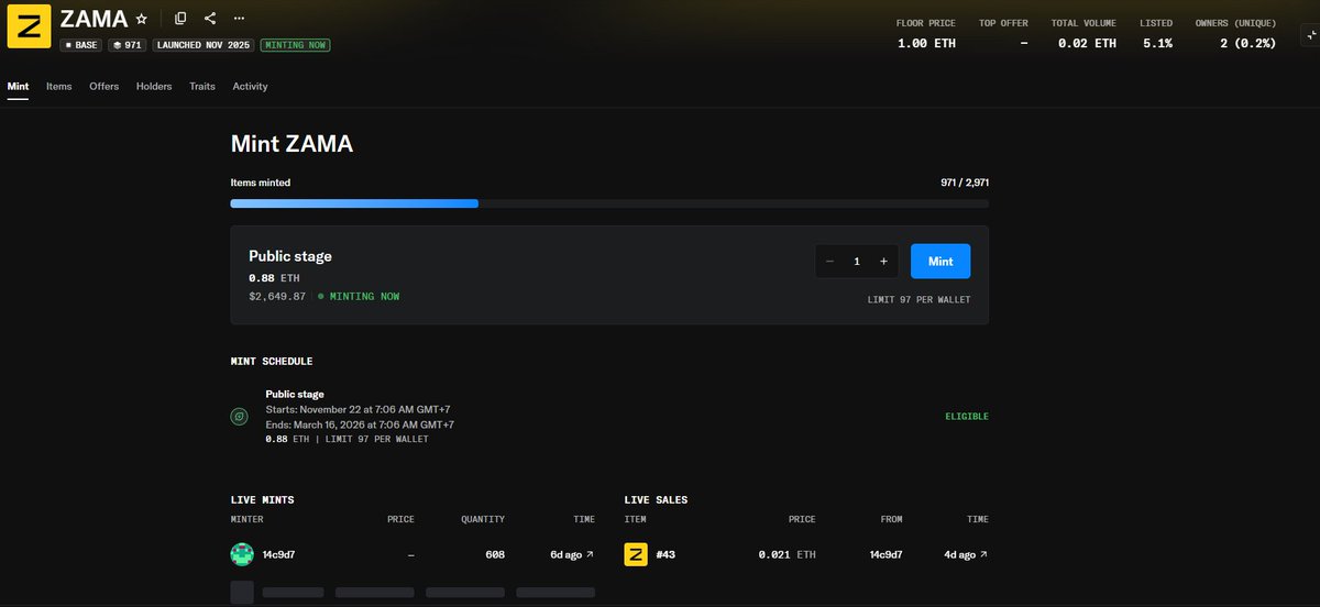 whitelisttakip's tweet image. I have a dream about @zama

Seazon 4 is nearly end and we are waiting to mint OG NFT .

1 NFT = 0.8 $ETH

Total 3500 NFT

Listing 1 $ETH

#ZamaCreatorProgram

While I am watching my favorite serial #TasacakBuDeniz , I hope that my dream will be real.