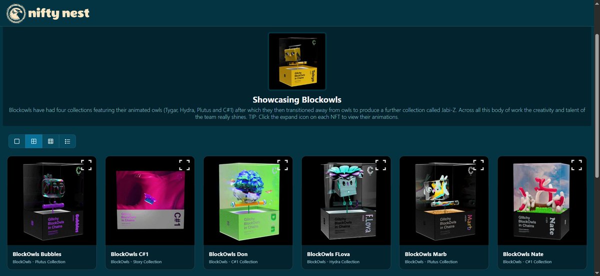 niftynest_io's tweet image. 🐦 Nifty Nest — Collect • Catalog • Curate

🚀 Only 3 days until launch!

We&apos;re celebrating by showing off some awesome Cardano collections. Today’s featured project is @Blockowls

Check their NFTs 👇
niftynest.io/ords/r/apps/ni…

#Cardano #NFT #CardanoCommunity #CNFT