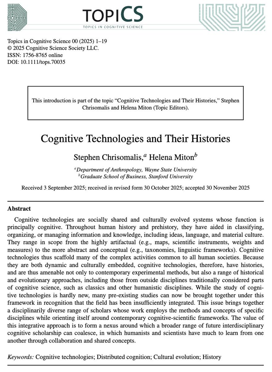 MohammadAtari90's tweet photo. Expanding cognitive science into an interdisciplinary, historical science. @HelenaMiton https://t.co/RuIuSfSZ7y