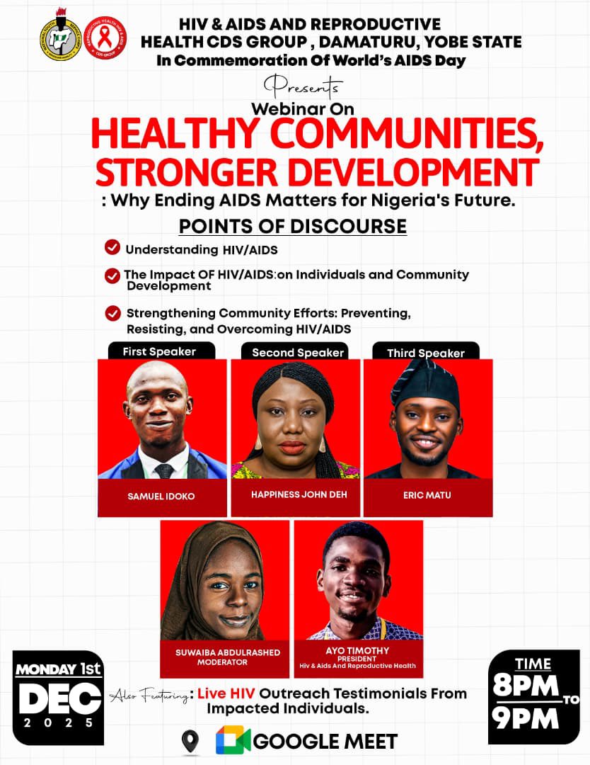 _SusuAbdul's tweet photo. I will be moderating this session tomorrow, kindly share and stay tuned as you clear your calender for us🙏🏽

#nyscdiaries #cdsgroup #hivawareness https://t.co/8rswG49TJv