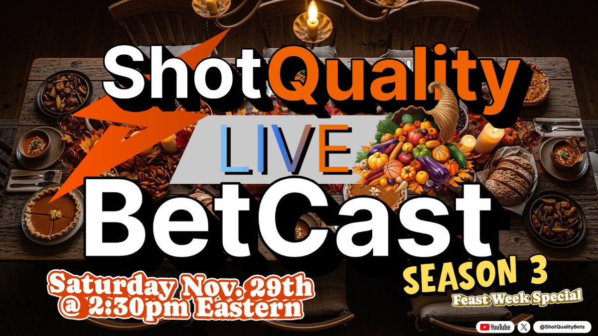 BetCast streams live in 24hrs 

Join <a href="/alec_musa/">Alec Storm Musa</a>, <a href="/hoffy8121/">Max Hofmeyer</a> and <a href="/JustinPerri8/">Justin Perri</a> for an hour of All You Can Eat Live Betting