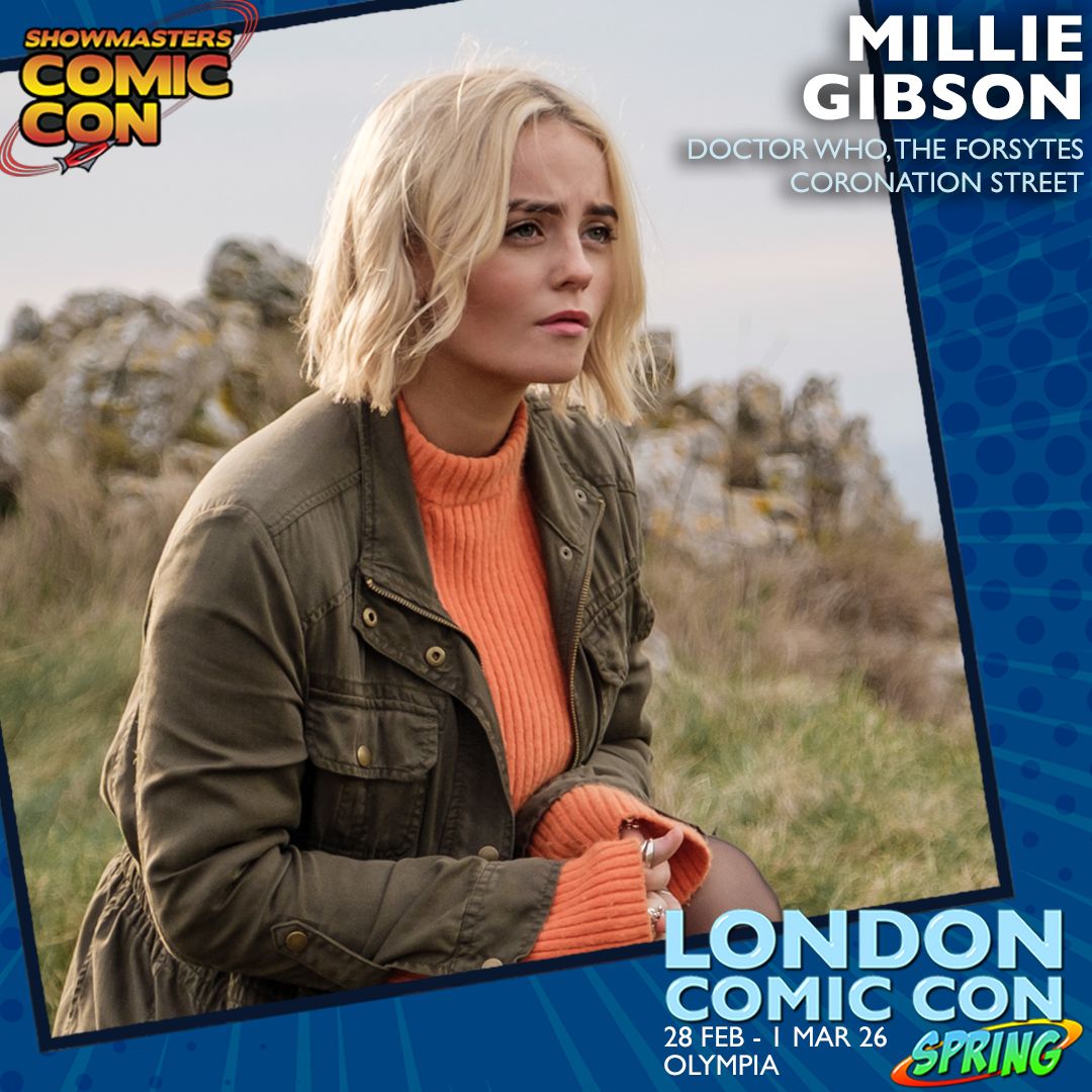 Showmasters's tweet image. MILLIE GIBSON will now be joining us on Sunday of #LCCSpring! 

She’ll be joining fellow Doctor Who stars NCUTI GATWA and VARADA SETHU for a world first appearance featuring the three actors at an event! 

Book your tickets for the special triple shoot and talk NOW -…
