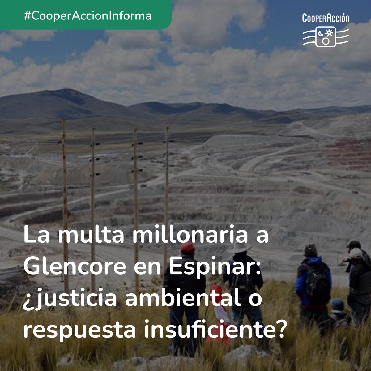 🔴#CooperAccionInforma
En Espinar se necesitan acciones estructurales: remediación ambiental, atención médica especializada para personas afectadas por metales pesados, y una política estatal que deje de priorizar la flexibilización ambiental sobre la protección de la vida y los
