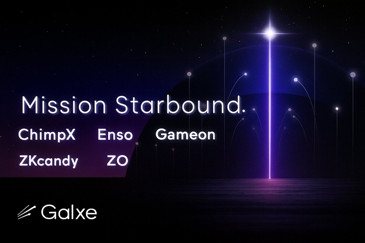 #MissionStarbound

ChimpX, EnsoFi, ZKcandy, ZO, Gameon World.  
Five names, five surgical strikes on everything that still makes crypto exhausting.

ChimpX replaced bridges, gas, and wallet juggling with one line of text. The first time you move money across chains without