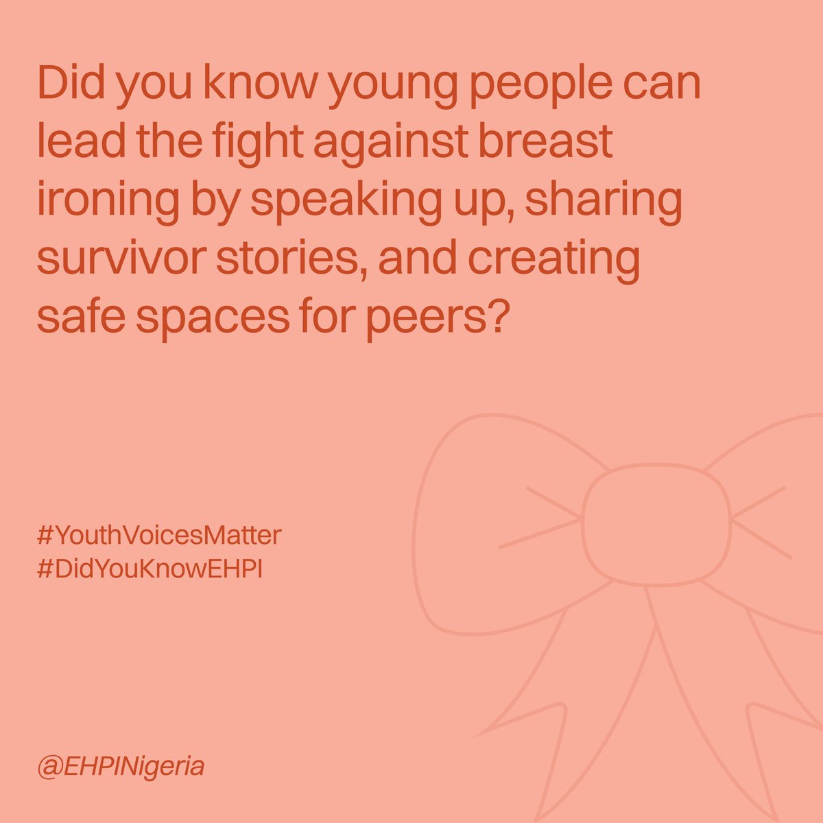 EHPINigeria's tweet photo. Change starts with conversations.
Let’s create safer spaces and stand with survivors.
#YouthVoicesMatter
#EndBreastIroning https://t.co/P6ys7yIbtK