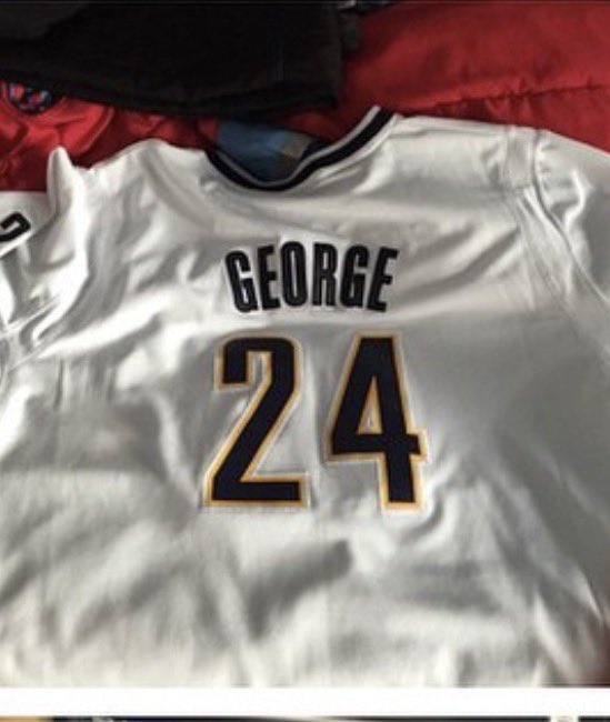 Chief_Kies's tweet photo. @itsCSB__ I have the old Pacers Sleeved Christmas Jersey, and the Cream PG jersey, also a Christmas Edition. https://t.co/xDyk4SWARh