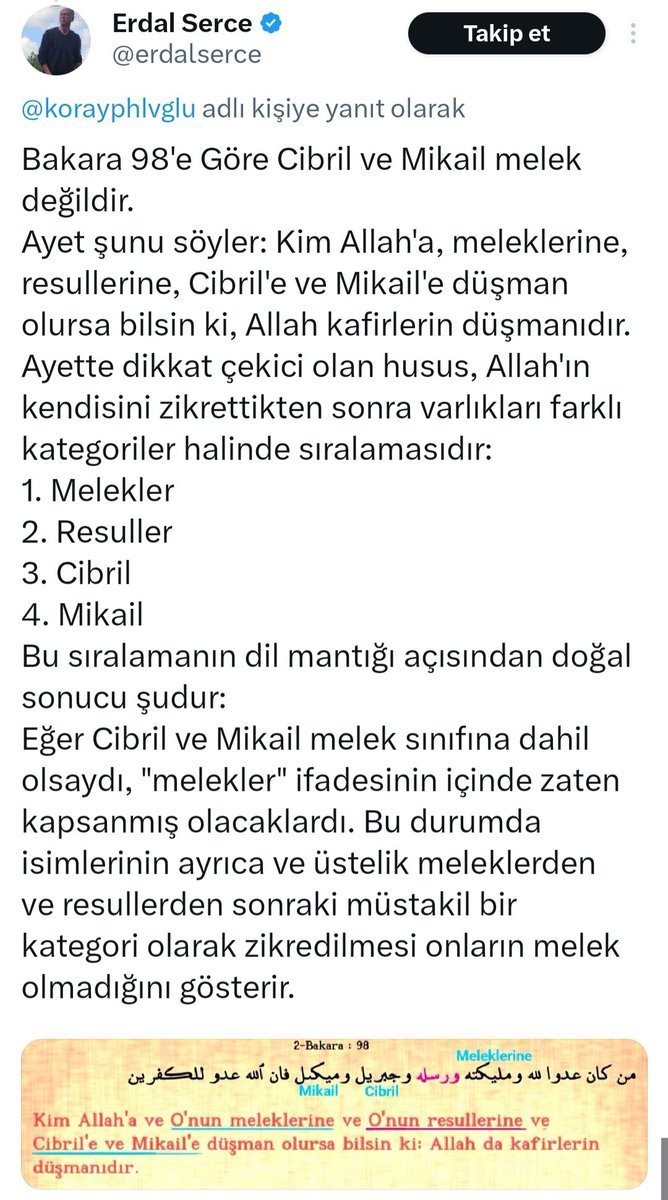 Bu mantıkla, o zaman melekler Allah'ın elçileri değil??🤔

Bir argümanın kendi kendini çürütmesine ayaklı bir örnek olmuş:

- 35:1. Yücelik, gökler ile yer(kürey)i yoktan var eden, MELEKLERİ İKİŞER, ÜÇER VE DÖRDER KANATLI ELÇİLER KILAN Tanrı’ya özgüdür. Yaratılışta,