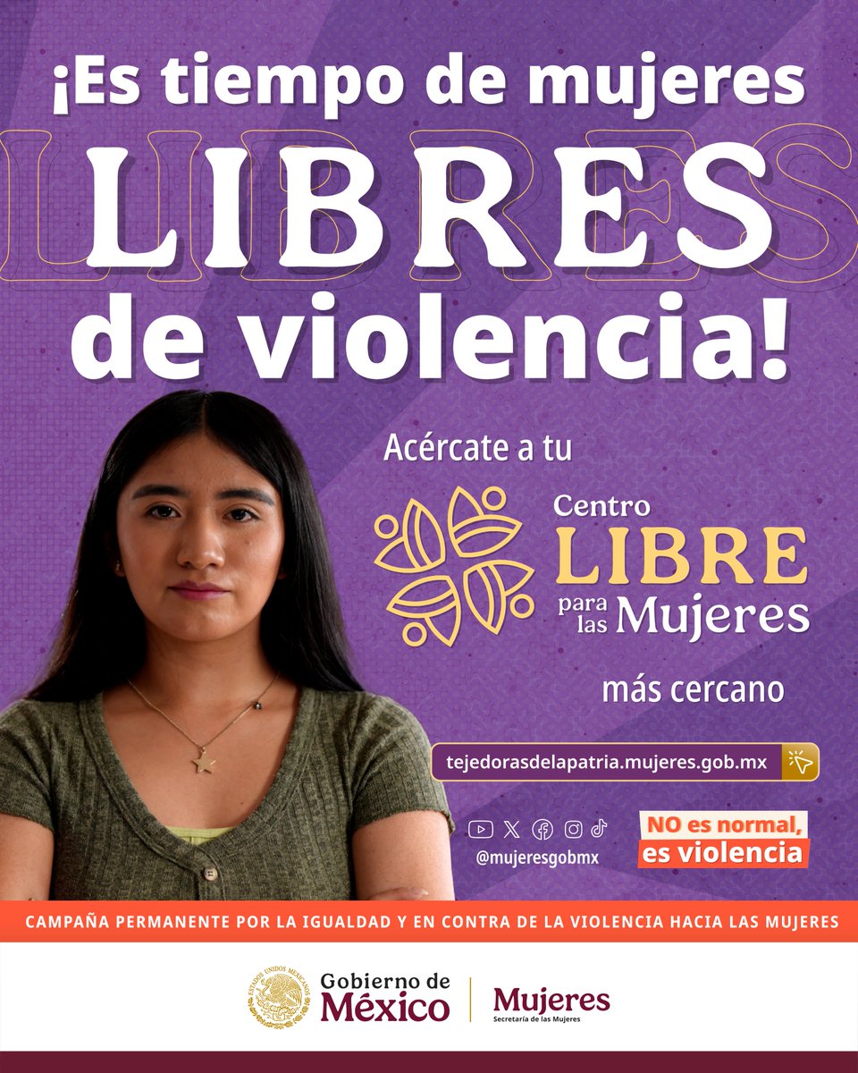 INAPAM's tweet image. #25N 
#MujeresAdultasMayores 
#IgualdadSustantiva 
#EsTiempoDeMujeres 
#CeroToleranciaALaViolencia #Denuncia