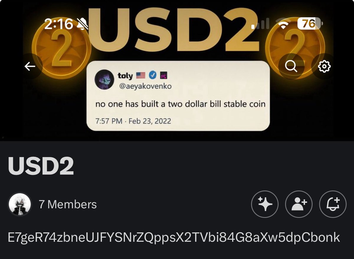 codedgengar's tweet image. What if….there was already a two dollar stable coin…..

$USD2