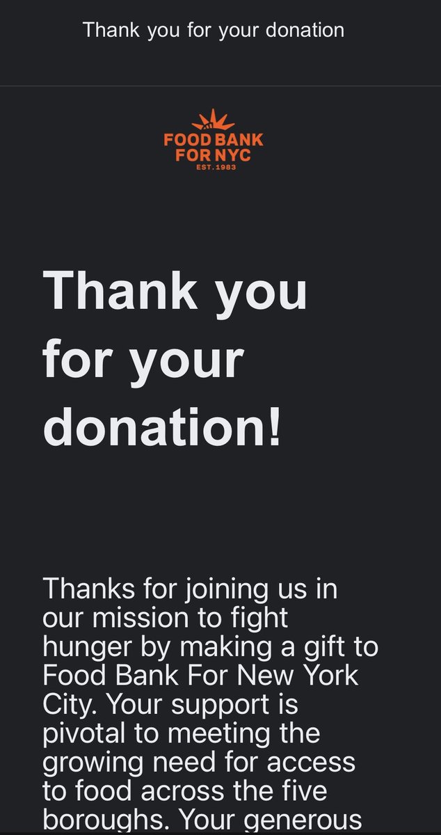 Happy to Donate to my Local NYC Foodbank <a href="/FoodBank4NYC/">Food Bank For New York City</a>

Donation logged on behalf of Team #DiagnoseAndTreats in the 2025 Healthcare Workers vs Hunger Campaign 

Still plenty of time to Join Us in Combatting Hunger &amp; Food Insecurity! <a href="/01sth02/">syed t. hoda</a> <a href="/Aiims1742/">Anirban Maitra</a> 

hcwvshunger.org/how-to-donate/
