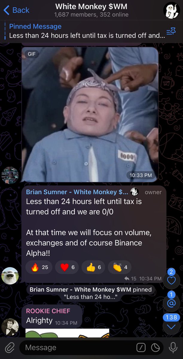 whitemonkeyfun's tweet image. Less than 24 hours left until taxes are completely turned off we’re going 0/0

Once that happens, our full focus shifts to volume, new exchange listings, and of course… Binance Alpha.